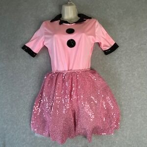 Costume Gallery Pink Sequin Dress Adult Large Halloween Party Dance‎ Costume